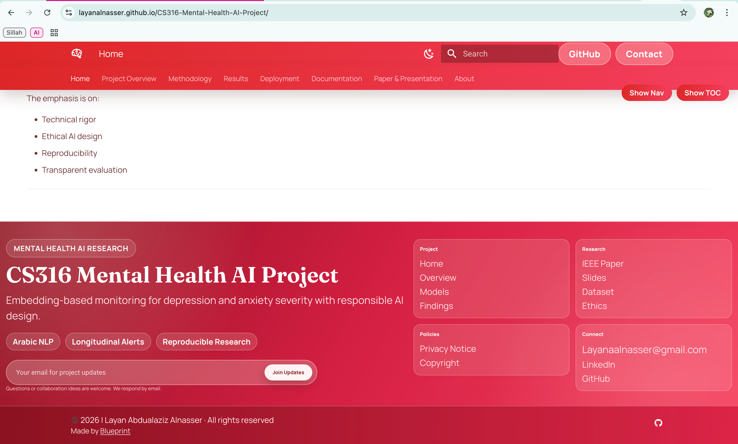 CS316 project footer laptop view