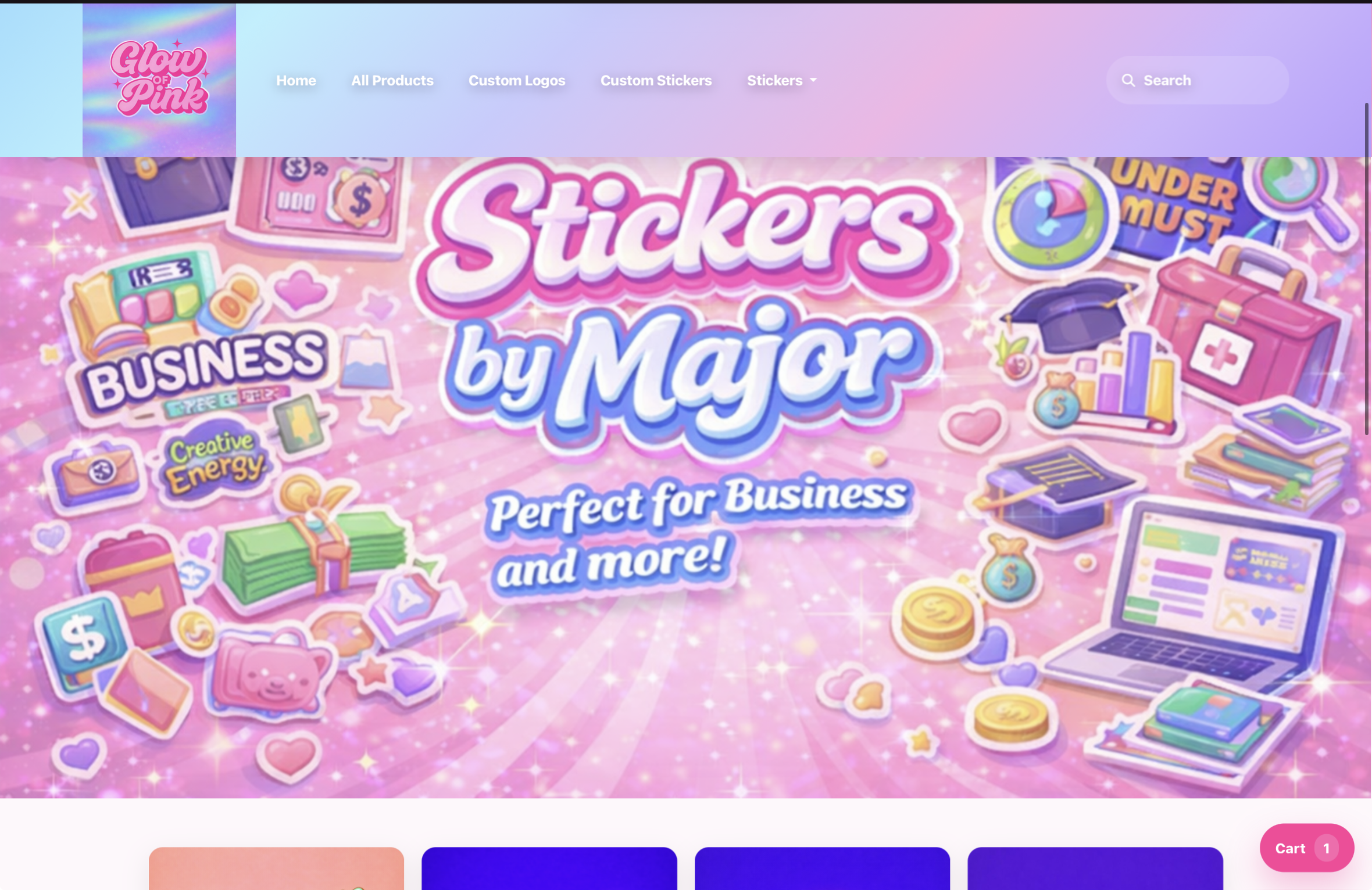 Glow of Pink custom banner proof